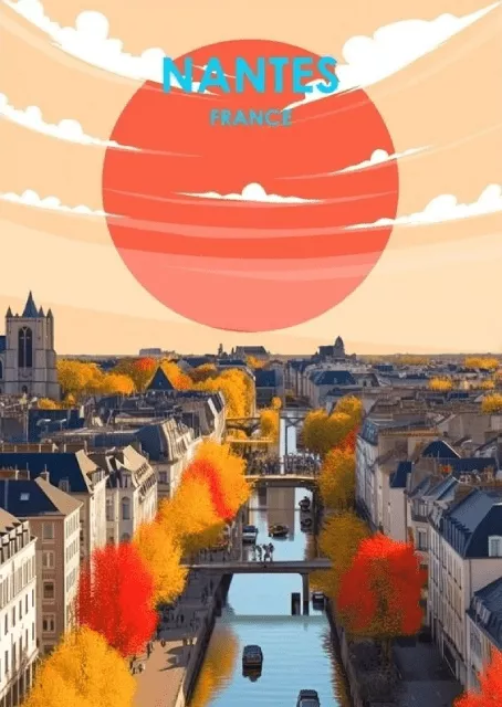 Carte postale offerte par Le Transporteur Nantais votre chauffeur privé à Nantes